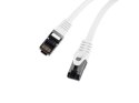 Patchcord kat.8.1 S/FTP LSZH CU 0.5m biały fluke passed
