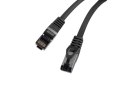 Patchcord kat.8.1 S/FTP LSZH CU 0.5m czarny fluke passed