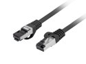 Patchcord kat.8.1 S/FTP LSZH CU 0.5m czarny fluke passed