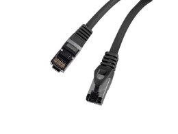 Patchcord kat.8.1 S/FTP LSZH CU 1m czarny fluke passed