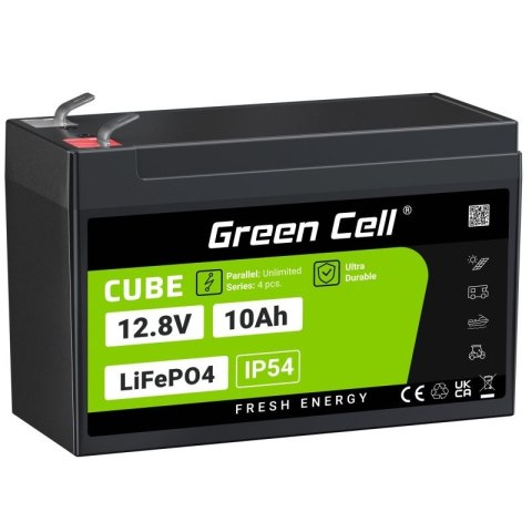 Akumulator CUBE LiFePO4 10Ah 12V/12.8V 128Wh Akumulator CUBE LiFePO4 10Ah 12V/12.8V 128Wh