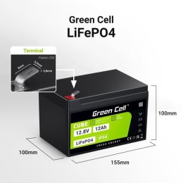 Akumulator CUBE LiFePO4 12Ah 12V/12.8V 153.6Wh