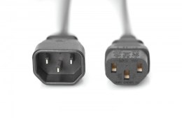 Kabel przedłużający zasilający Typ IEC C14/IEC C13 M/Ż czarny 5m