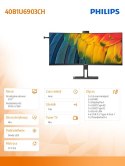 Monitor 40B1U6903CH 40 cali Curved IPS HDMIx2 DP HAS USB-C Kamera