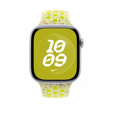 Pasek sportowy Nike w kolorze promiennym zielonożółtym do koperty 46 mm - rozmiar M/L Pasek sportowy Nike w kolorze promiennym zielonożółtym do koperty 46 mm - rozmiar M/L