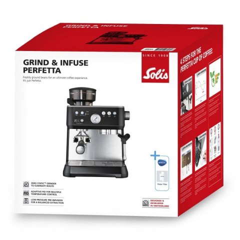 Ekspres kolbowy Grind & Infuse Perfetta czarny Ekspres kolbowy Grind & Infuse Perfetta czarny