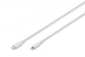 Kabel połączeniowy silikonowy USB-C - Lightning, USB 2.0 60W, certyfikat MFI, 0,5m Biały
