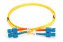Patch cord światłowodowy FO SC-SC SM 9/125 OS2 duplex LSOH 10m Żółty