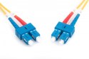 Patch cord światłowodowy FO SC-SC SM 9/125 OS2 duplex LSOH 10m Żółty