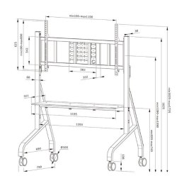 Stojak MOVE Go XL Mobile Floor Stand (fast install, height adj)