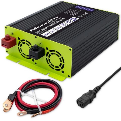 Inteligentna ładowarka do akumulatorów LiFePO4 AGM GEL SLA | 80A | 12V Inteligentna ładowarka do akumulatorów LiFePO4 AGM GEL SLA | 80A | 12V