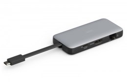 Stacja dokująca podróżna USB-C 7 portowa, max. 4K/60Hz z HDR, HDMI, USB-A 3.2 Gen1, Gigabit Ethernet, SD/Micro SD, PD 100W