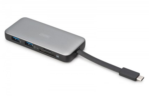Stacja dokująca podróżna USB-C 7 portowa, max. 4K/60Hz z HDR, HDMI, USB-A 3.2 Gen1, Gigabit Ethernet, SD/Micro SD, PD 100W Stacja dokująca podróżna USB-C 7 portowa, max. 4K/60Hz z HDR, HDMI, USB-A 3.2 Gen1, Gigabit Ethernet, SD/Micro SD, PD 100W