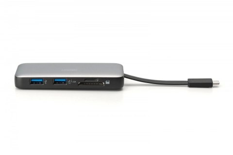Stacja dokująca podróżna USB-C 7 portowa, max. 4K/60Hz z HDR, HDMI, USB-A 3.2 Gen1, Gigabit Ethernet, SD/Micro SD, PD 100W Stacja dokująca podróżna USB-C 7 portowa, max. 4K/60Hz z HDR, HDMI, USB-A 3.2 Gen1, Gigabit Ethernet, SD/Micro SD, PD 100W