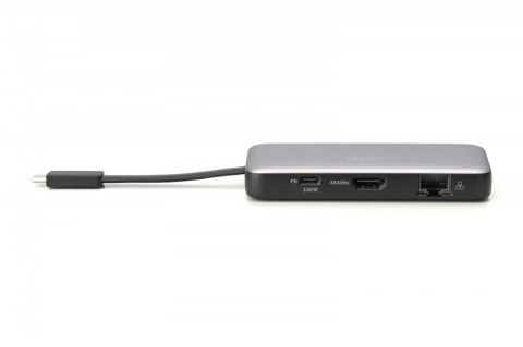 Stacja dokująca podróżna USB-C 7 portowa, max. 4K/60Hz z HDR, HDMI, USB-A 3.2 Gen1, Gigabit Ethernet, SD/Micro SD, PD 100W Stacja dokująca podróżna USB-C 7 portowa, max. 4K/60Hz z HDR, HDMI, USB-A 3.2 Gen1, Gigabit Ethernet, SD/Micro SD, PD 100W