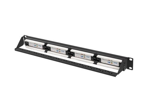 Patchpanel 24 port 1U KAT6A PPUA-1024-B Czarny Patchpanel 24 port 1U KAT6A PPUA-1024-B Czarny