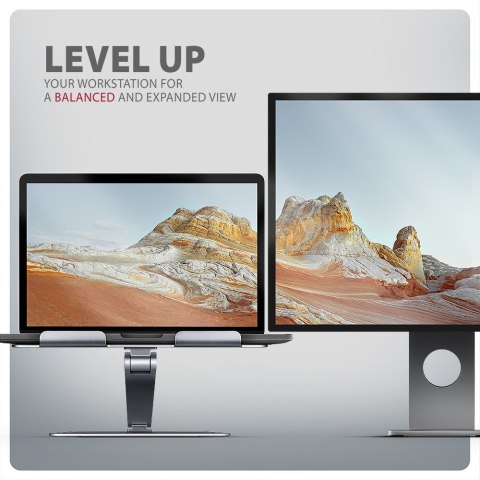 STND-LQ Podstawa do laptopów aluminiowa 10-16" cali, regulowane kąty nachylenia