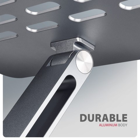 STND-LQ Podstawa do laptopów aluminiowa 10-16" cali, regulowane kąty nachylenia