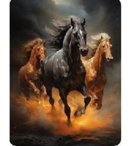Diamentowa mozaika - Trzy galopujące konie