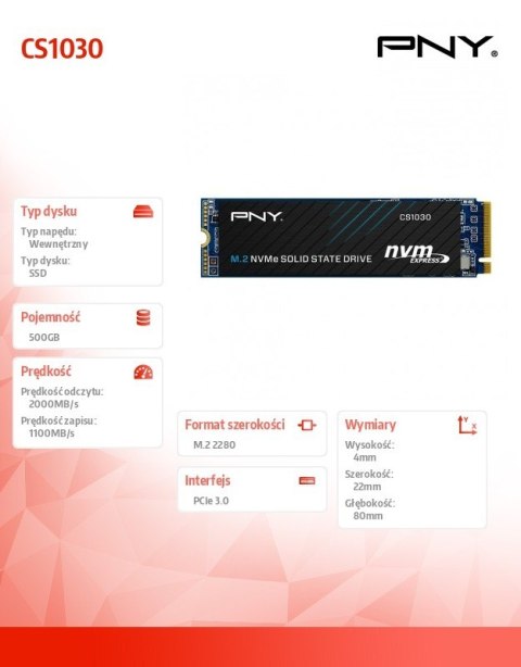 Dysk SSD 500GB M.2 2280 BULK M280CS1030-500-SI