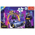 Puzzle 60 elementów Batman i jego pojazdy