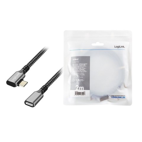 Kabel USB3.2 Gen1 TypeC do USB-C/F, PD, 2m