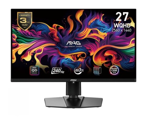 Monitor 26.5 cala MAG 271QPX QD-OLED E2 LED/WQHD/FLAT/240Hz/czarny