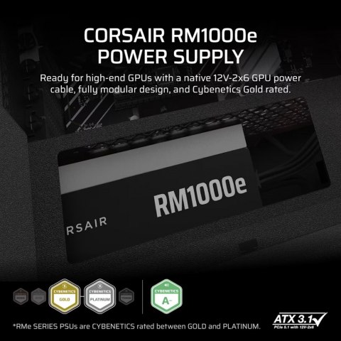 Zasilacz RM1000e PCIe5.1 80+GOLD F.MODULAR ATX3.1