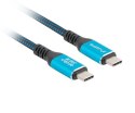 Kabel USB-C M/M USB4 1.5M 240W 60HZ czarno-niebieski