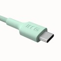 Kabel USB-C-USB-C PowerStream 100W oplot 0.3m zielony