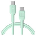 Kabel USB-C-USB-C PowerFlex 100W silikonowy 0.3m zielony