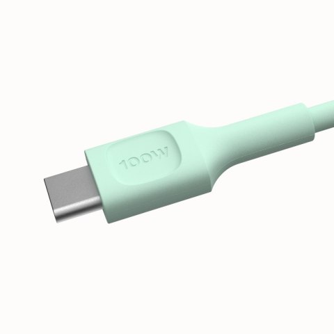 Kabel USB-C-USB-C PowerFlex 100W silikonowy 0.3m zielony