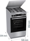 Kuchnia gazowo-elektryczna GKS5C71XF