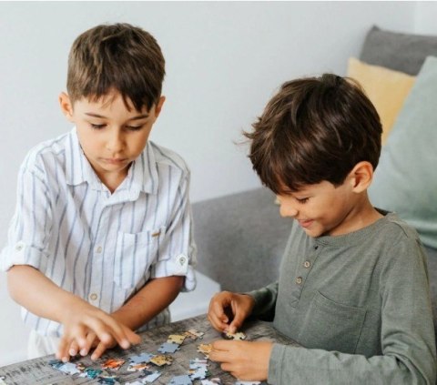 Puzzle 100 elementów Smok Diplodok i przyjaciele