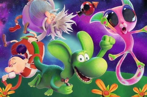 Puzzle 100 elementów Smok Diplodok i przyjaciele