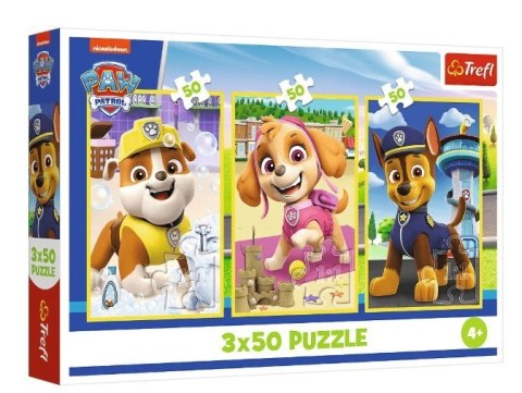 Puzzle 3x50 elementów Psi Patrol nasze pieski