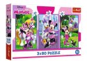 Puzzle 3x80 elementów Minnie i przyjaciele