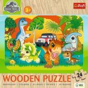 Puzzle drewniane 24 elementy Dinozaury Jurassic World