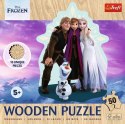 Puzzle drewniane 50 elementów Kraina Lodu