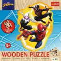 Puzzle drewniane 50 elementów Spider-Man
