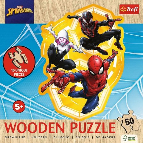 Puzzle drewniane 50 elementów Spider-Man