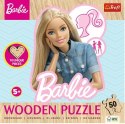 Puzzle drewniane 50 elementów Ulubiona modna Barbie