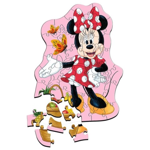 Puzzle drewniane 50 elementów Wesoła Minnie