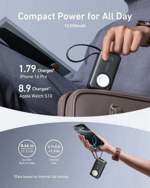 Powerbank Apple Watch MagGo 10000mAh czarny Powerbank Apple Watch MagGo 10000mAh czarny