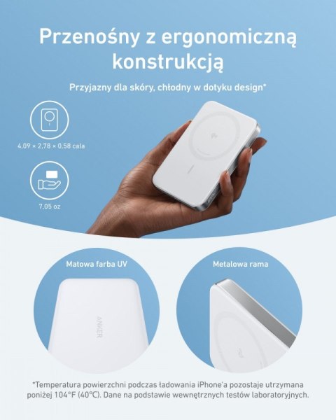 Powerbank indukcyjny MagGo 10000mAh biały Powerbank indukcyjny MagGo 10000mAh biały