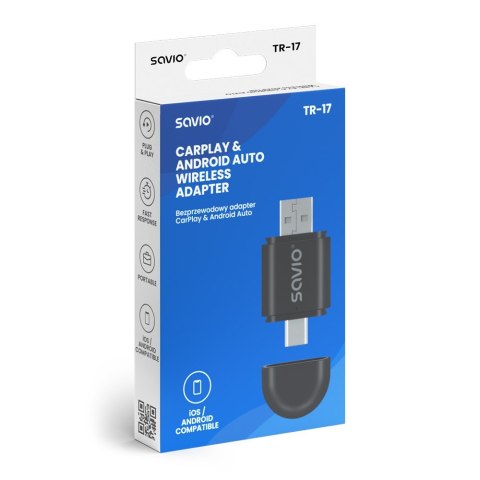 Adapter bezprzewodowy CarPlay & Android Auto TR-17 Adapter bezprzewodowy CarPlay & Android Auto TR-17