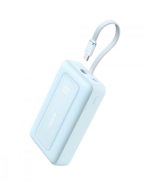 Powerbank ZOLO 20000mAh 30W wbudowany kabel USB-C, niebieski Powerbank ZOLO 20000mAh 30W wbudowany kabel USB-C, niebieski