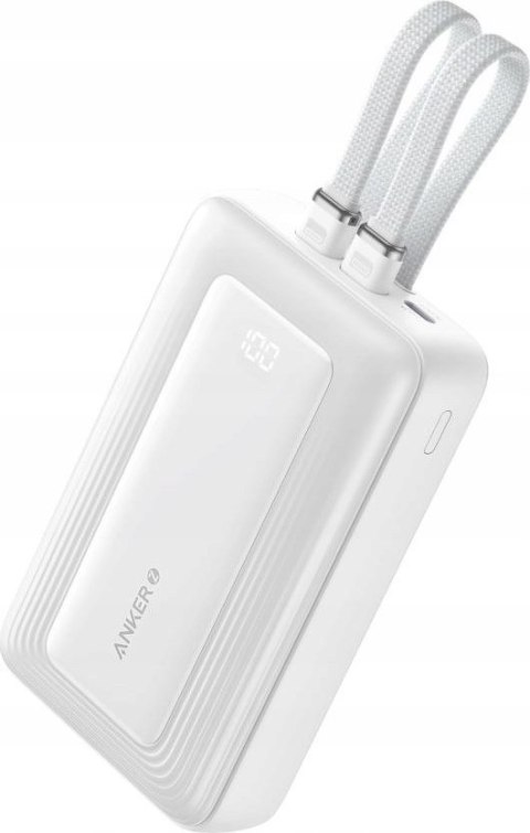 Powerbank ZOLO 20000mAh 30W wbudowany kabel USB-C oraz USB-Lightning, biały Powerbank ZOLO 20000mAh 30W wbudowany kabel USB-C oraz USB-Lightning, biały