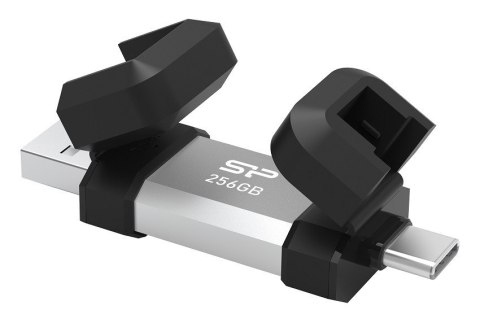 Pendrive C51 256GB USB-A USB-C 200 MB/s srebrny