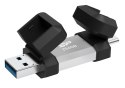 Pendrive C51 256GB USB-A USB-C 200 MB/s srebrny